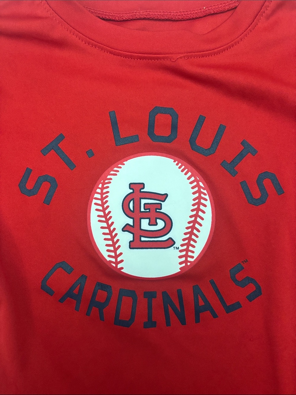 St. Louis Cardinals Youth Red Short-Sleeve Dri Fit Shirt - Picture 2 of 5